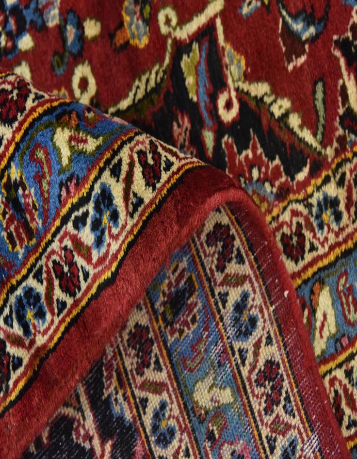 Detail image of  9' 8 x 13' 6  Hand Knotted Kashan Persian Wool Rug