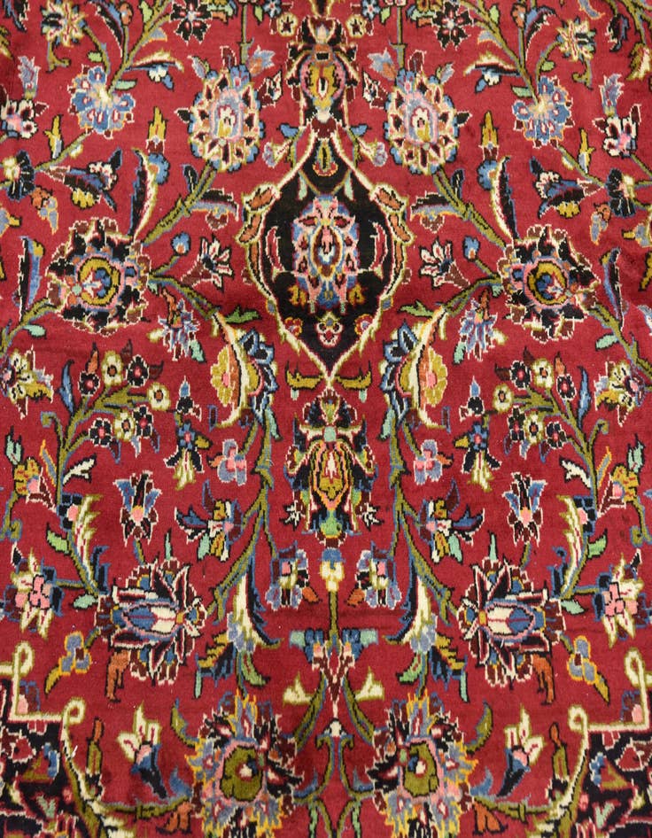 Detail image of  9' 8 x 13' 6  Hand Knotted Kashan Persian Wool Rug