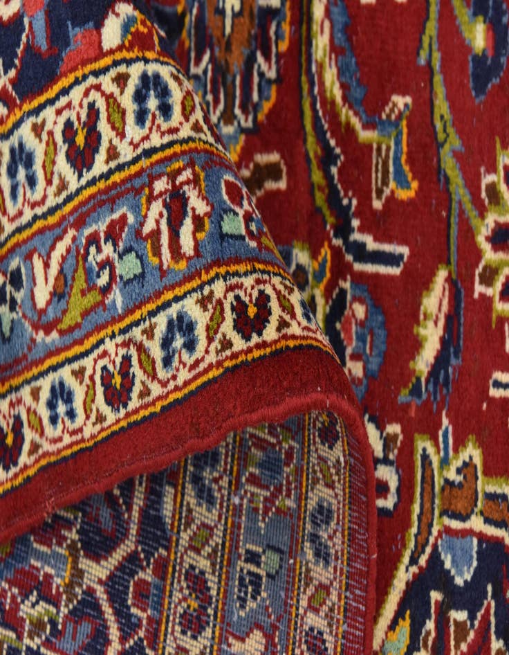 Detail image of  9' 10 x 13' 1  Hand Knotted Kashan Persian Wool Rug