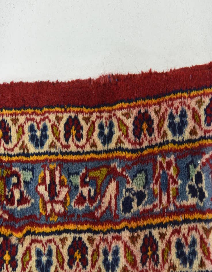 Detail image of  9' 10 x 13' 1  Hand Knotted Kashan Persian Wool Rug