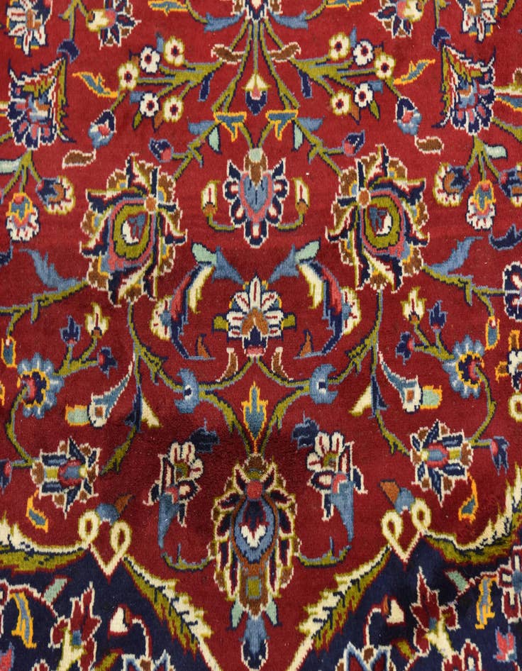 Detail image of  9' 10 x 13' 1  Hand Knotted Kashan Persian Wool Rug