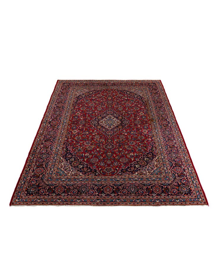 Detail image of 9' 9 x 12' 10 Hand Knotted Kashan Persian Wool Rug