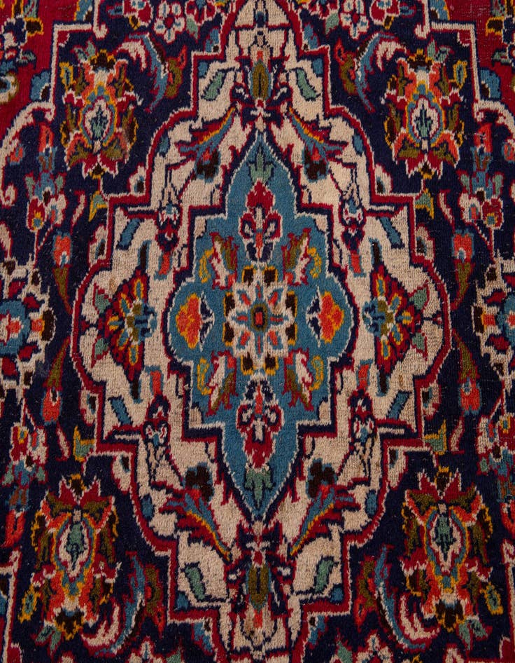 Detail image of 9' 9 x 12' 10 Hand Knotted Kashan Persian Wool Rug