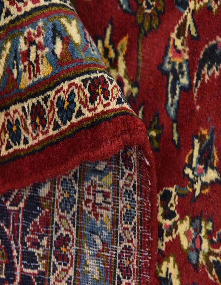 Detail image of  9' 8 x 12' 10  Hand Knotted Kashan Persian Wool Rug