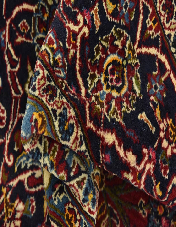 Detail image of  9' 8 x 12' 10  Hand Knotted Kashan Persian Wool Rug