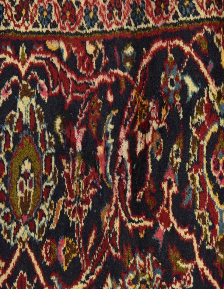 Detail image of  9' 8 x 12' 10  Hand Knotted Kashan Persian Wool Rug