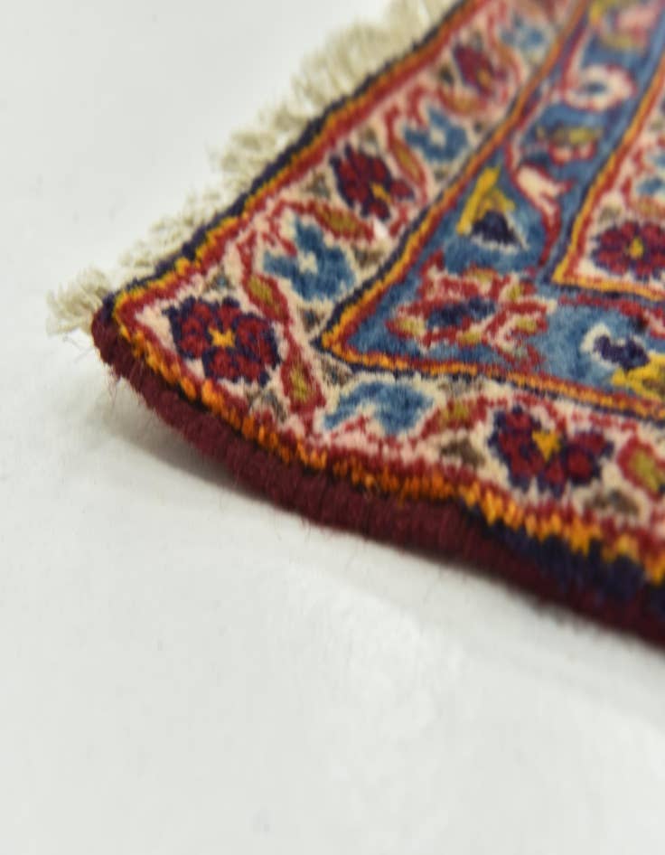 Detail image of  9' 8 x 13' 2  Hand Knotted Kashan Persian Wool Rug