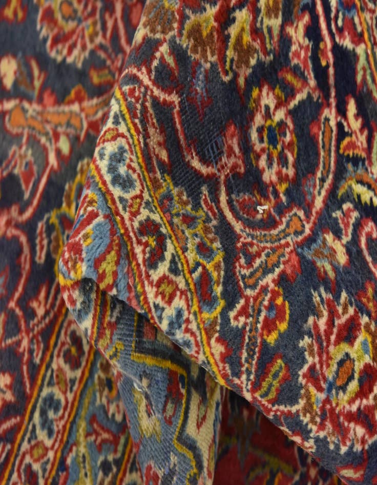 Detail image of  9' 10 x 13' 1  Hand Knotted Kashan Persian Wool Rug