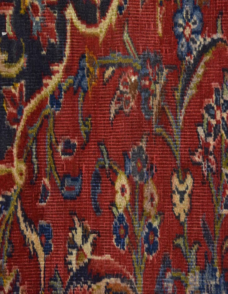 Detail image of  9' 10 x 13' 1  Hand Knotted Kashan Persian Wool Rug