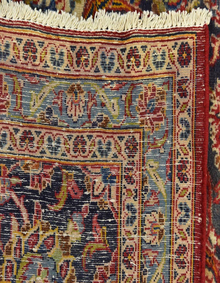 Detail image of  9' 10 x 13' 1  Hand Knotted Kashan Persian Wool Rug