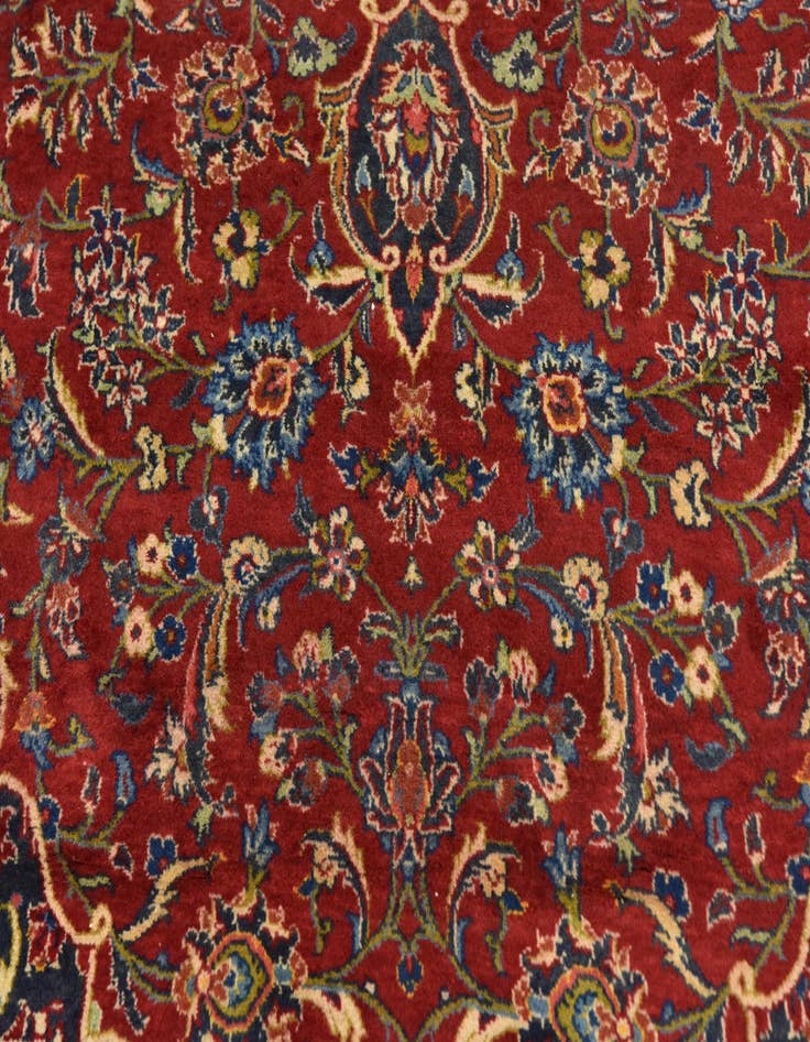 Detail image of  9' 10 x 13' 1  Hand Knotted Kashan Persian Wool Rug