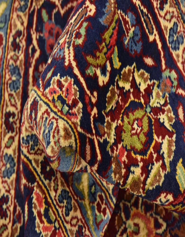 Detail image of  9' 7 x 13' 4  Hand Knotted Kashan Persian Wool Rug