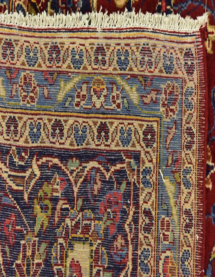 Detail image of  9' 7 x 13' 4  Hand Knotted Kashan Persian Wool Rug