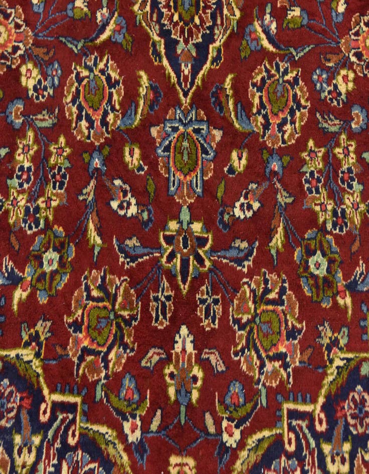 Detail image of  9' 7 x 13' 4  Hand Knotted Kashan Persian Wool Rug