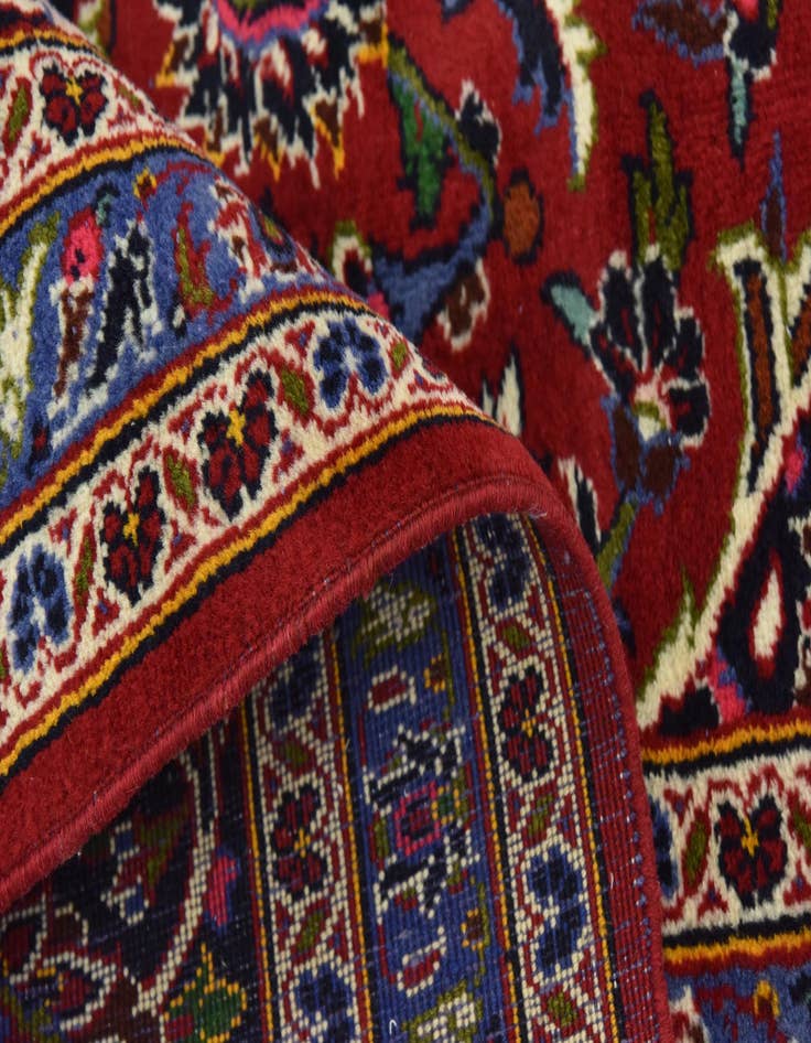 Detail image of  10' x 13' 5  Hand Knotted Kashan Persian Wool Rug