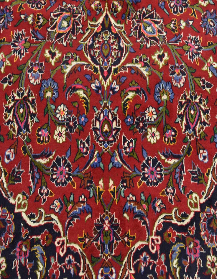 Detail image of  10' x 13' 5  Hand Knotted Kashan Persian Wool Rug