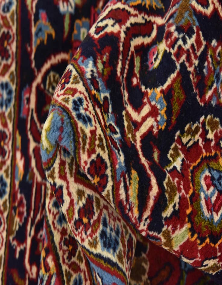 Detail image of  10' x 12' 7  Hand Knotted Kashan Persian Wool Rug