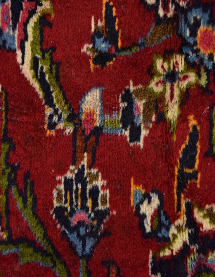 Detail image of  10' x 12' 7  Hand Knotted Kashan Persian Wool Rug