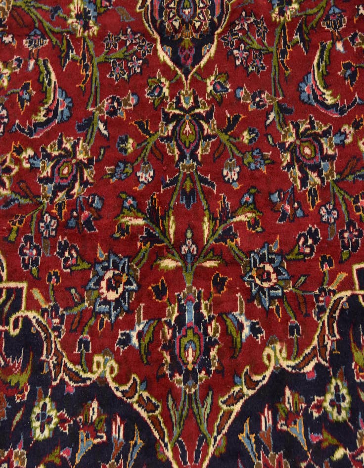 Detail image of  10' x 12' 7  Hand Knotted Kashan Persian Wool Rug