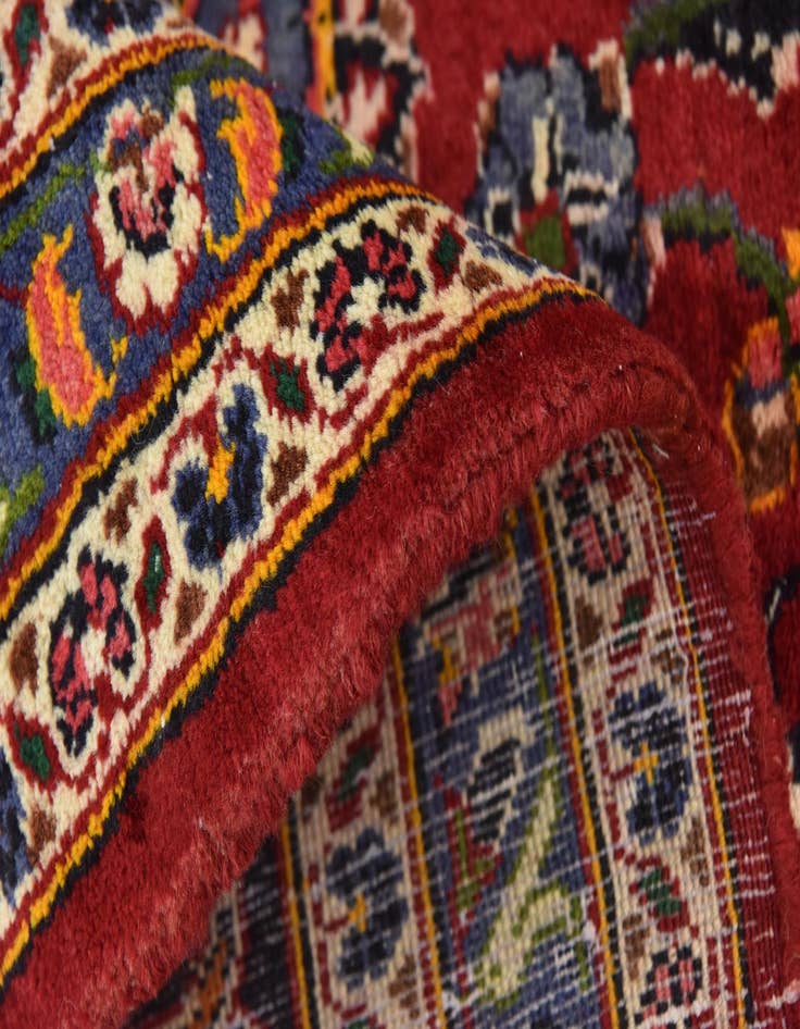 Detail image of  9' 8 x 13'  Hand Knotted Kashan Persian Wool Rug