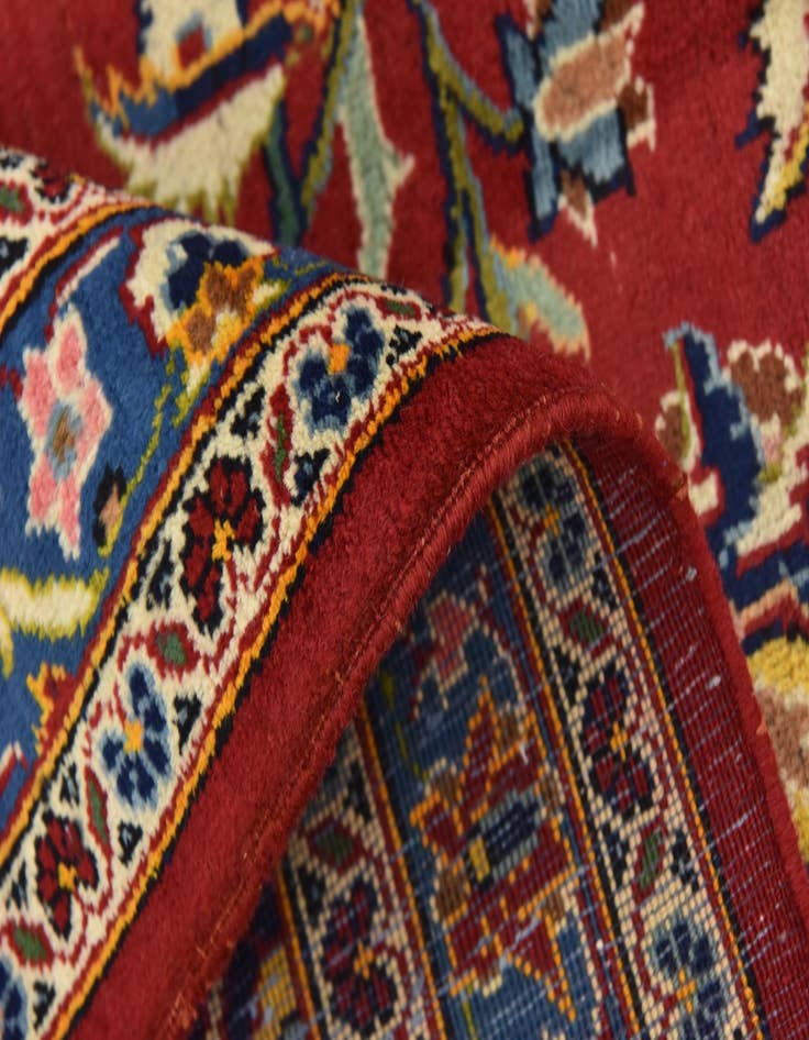 Detail image of  9' 8 x 13' 3  Hand Knotted Kashan Persian Wool Rug