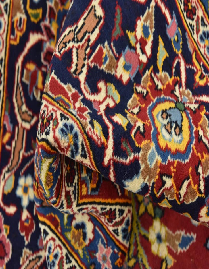 Detail image of  9' 8 x 13' 3  Hand Knotted Kashan Persian Wool Rug