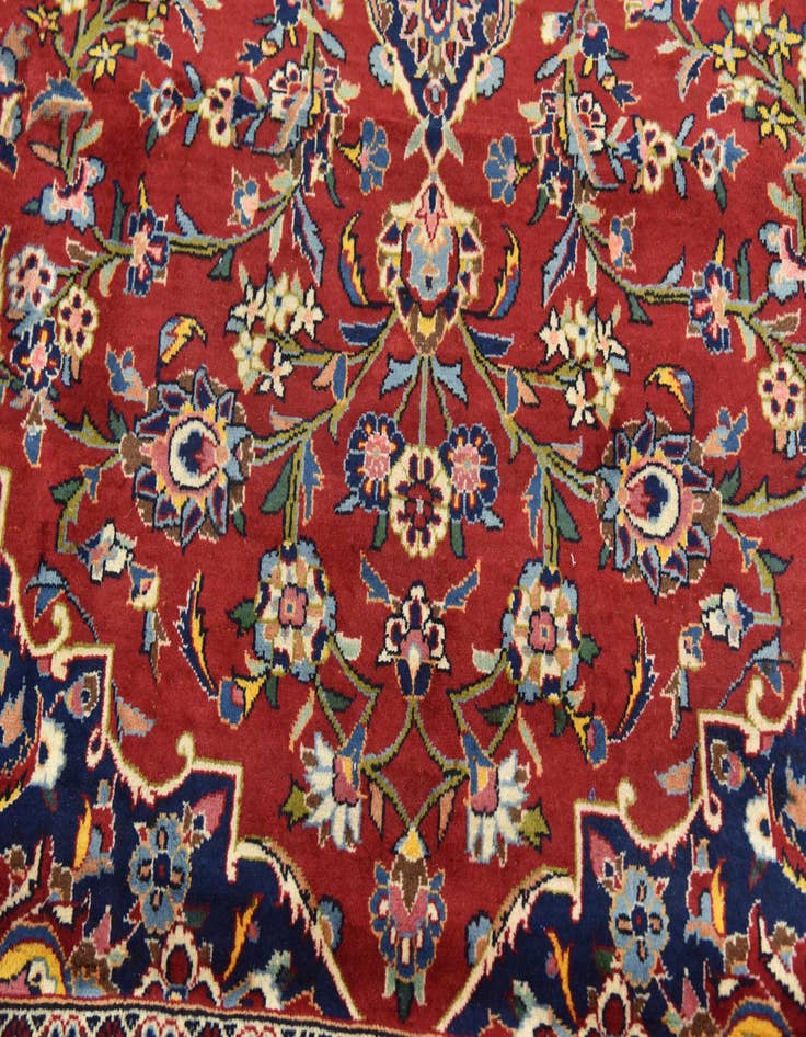 Detail image of  9' 8 x 13' 3  Hand Knotted Kashan Persian Wool Rug
