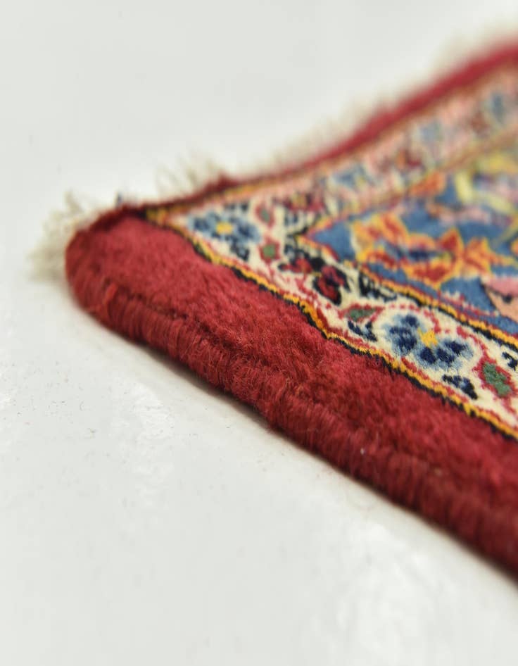 Detail image of  9' 8 x 13' 3  Hand Knotted Kashan Persian Wool Rug