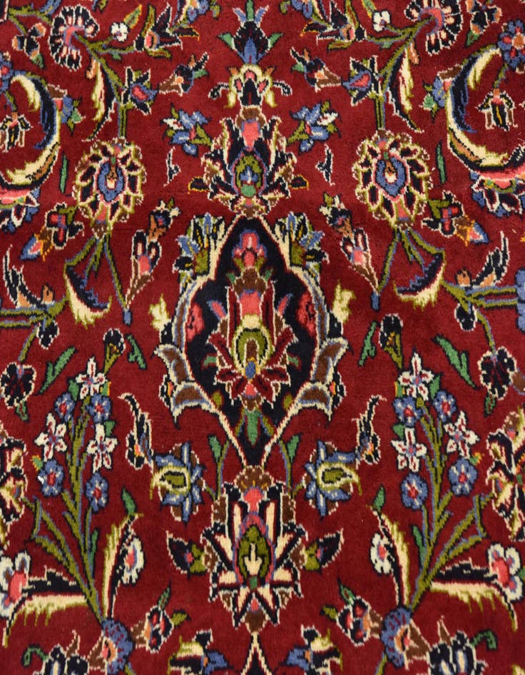 Detail image of  9' 10 x 12' 10  Hand Knotted Kashan Persian Wool Rug