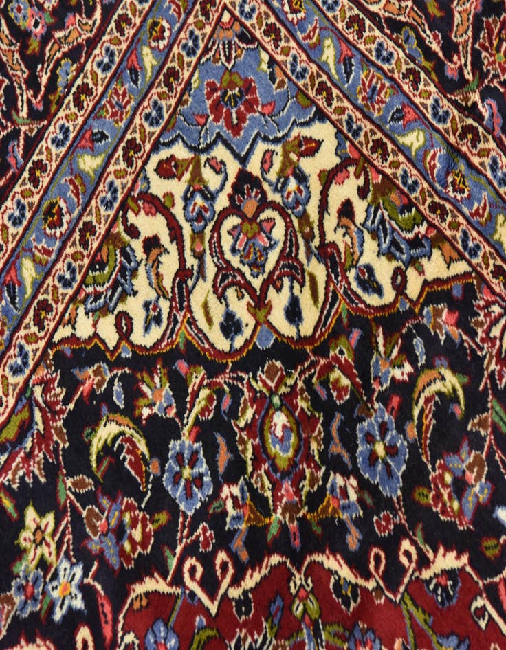 Detail image of  9' 10 x 12' 10  Hand Knotted Kashan Persian Wool Rug