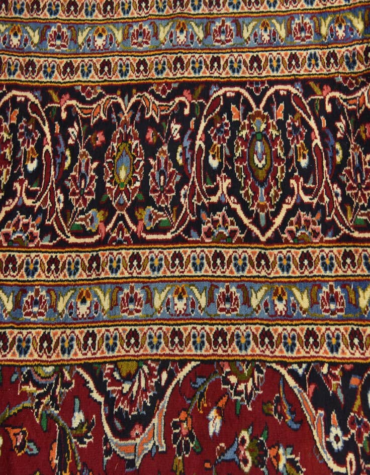 Detail image of  9' 10 x 13' 3  Hand Knotted Kashan Persian Wool Rug