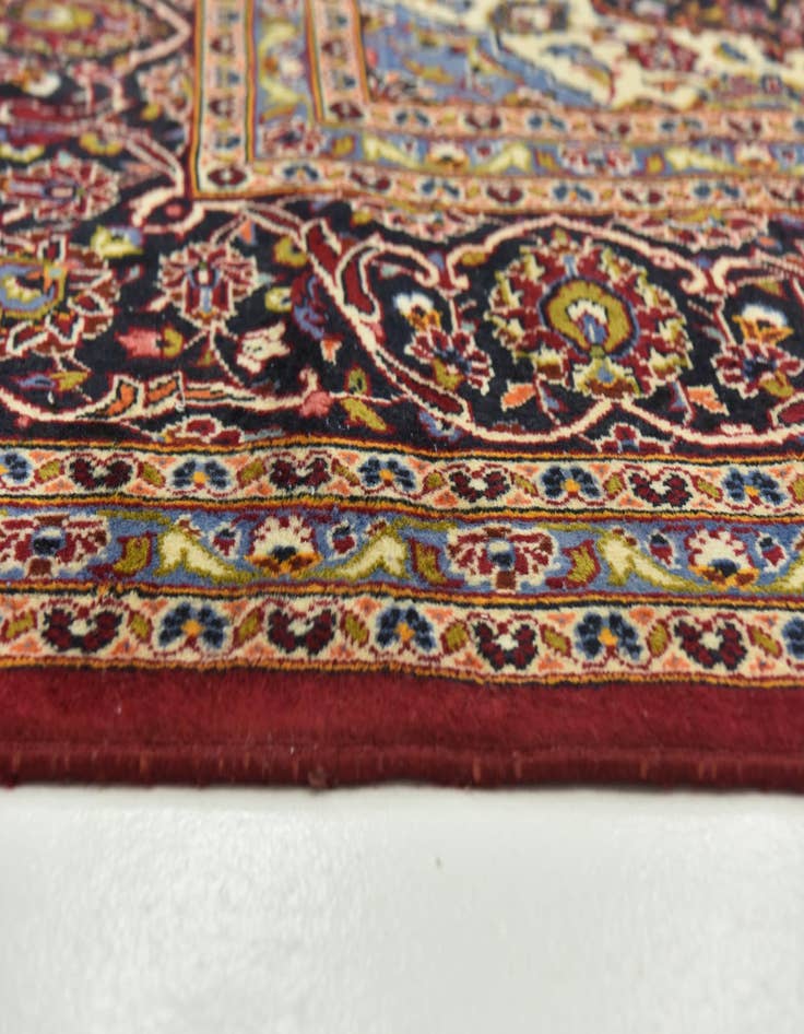 Detail image of  9' 10 x 13' 3  Hand Knotted Kashan Persian Wool Rug