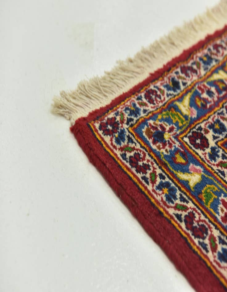 Detail image of  9' 7 x 12' 9  Hand Knotted Kashan Persian Wool Rug