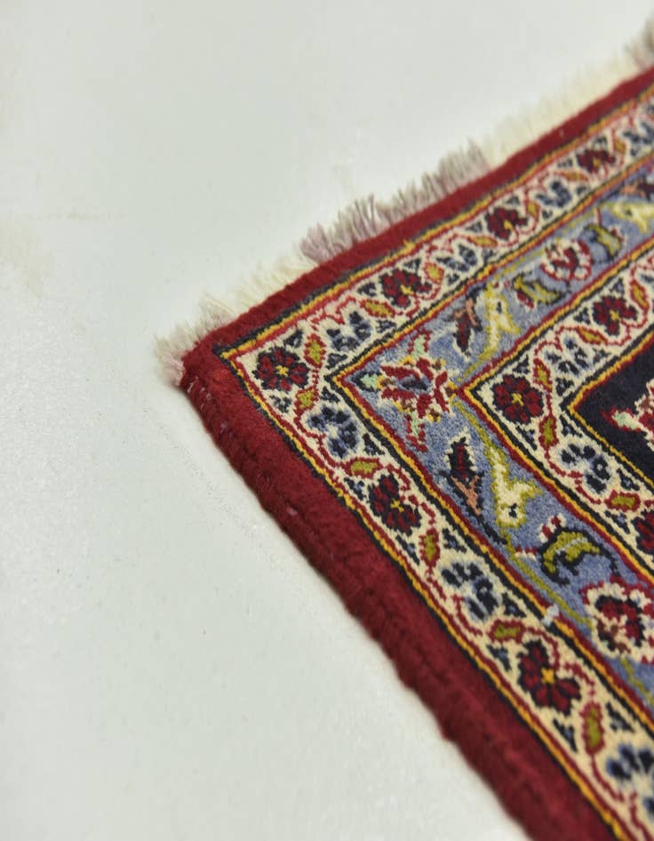Detail image of  9' 4 x 13' 10  Hand Knotted Kashan Persian Wool Rug