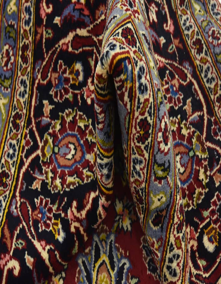 Detail image of  9' 4 x 13' 10  Hand Knotted Kashan Persian Wool Rug