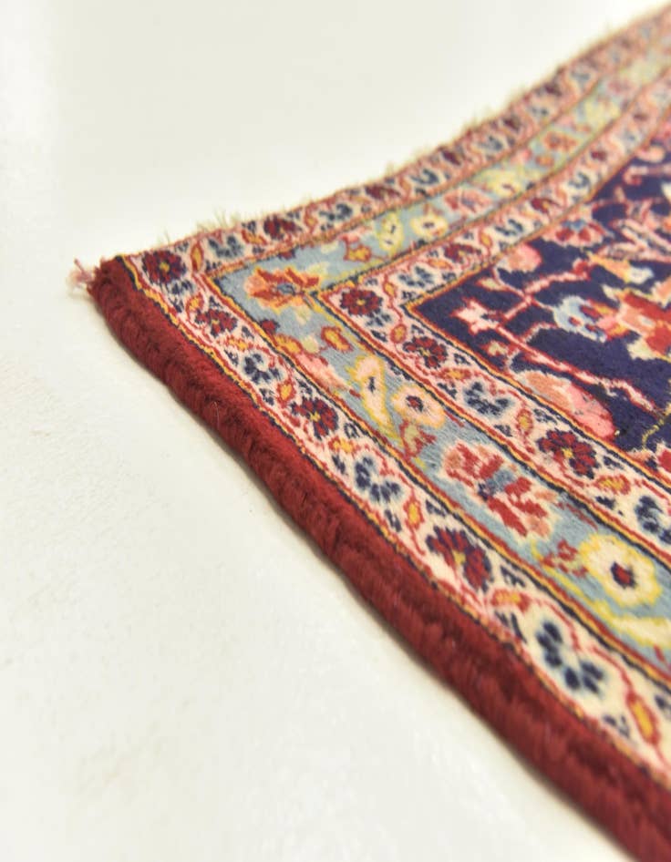 Detail image of  9' 10 x 12' 10  Hand Knotted Kashan Persian Wool Rug