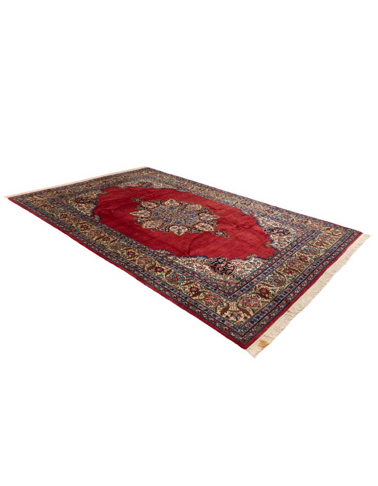 Detail image of  7' 3 x 10' 8  Hand Knotted Kashan Oriental Wool Rug