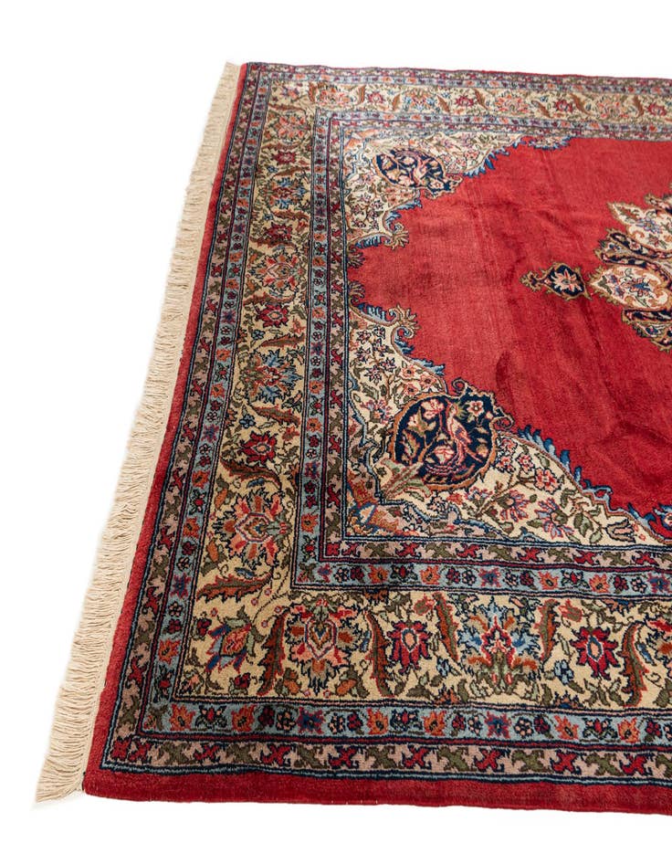 Detail image of  7' 3 x 10' 8  Hand Knotted Kashan Oriental Wool Rug