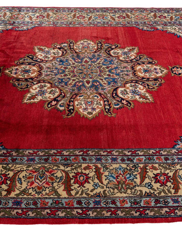 Detail image of  7' 3 x 10' 8  Hand Knotted Kashan Oriental Wool Rug