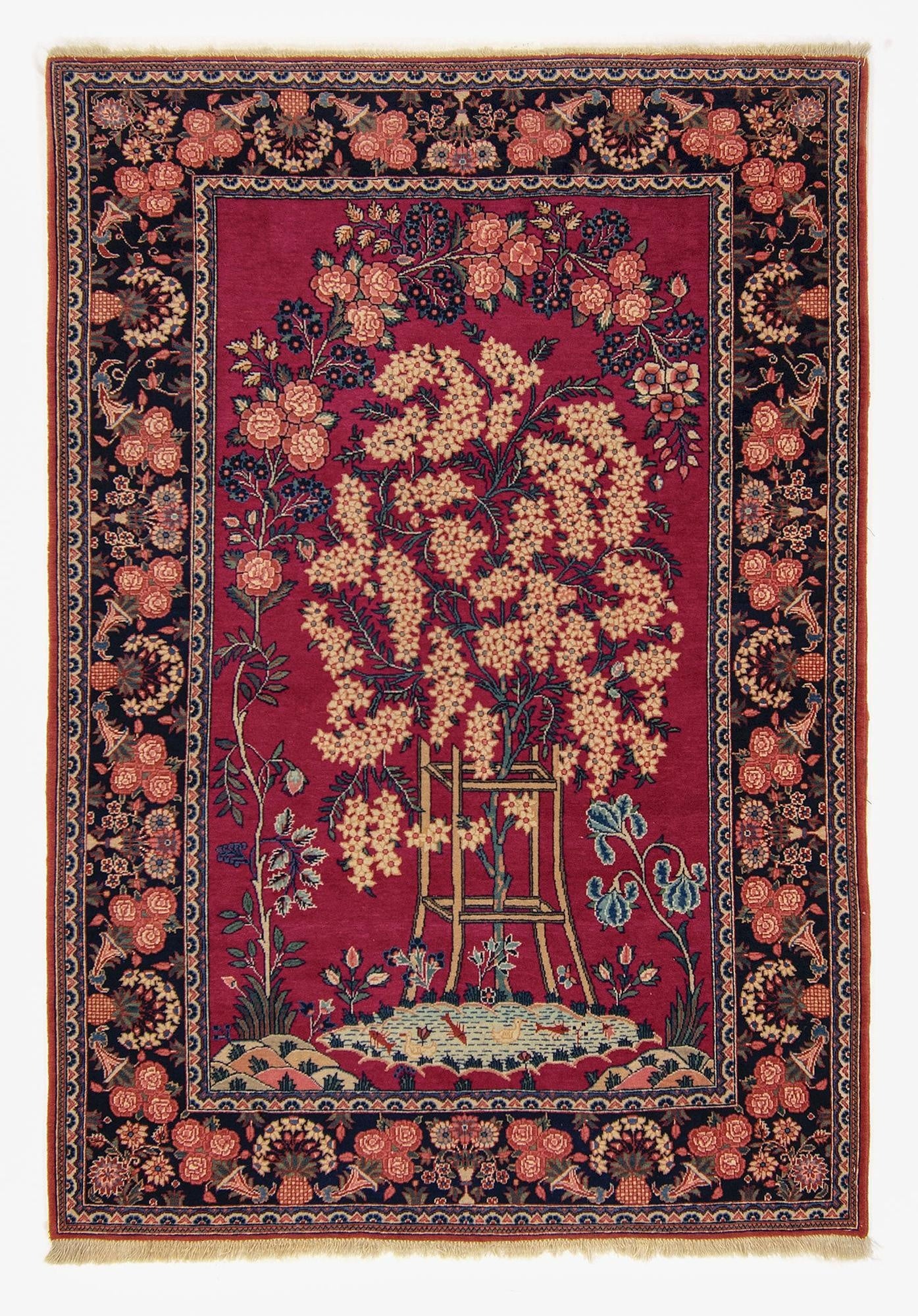  3' 7 x 5' 1 Kashan Wool Rug