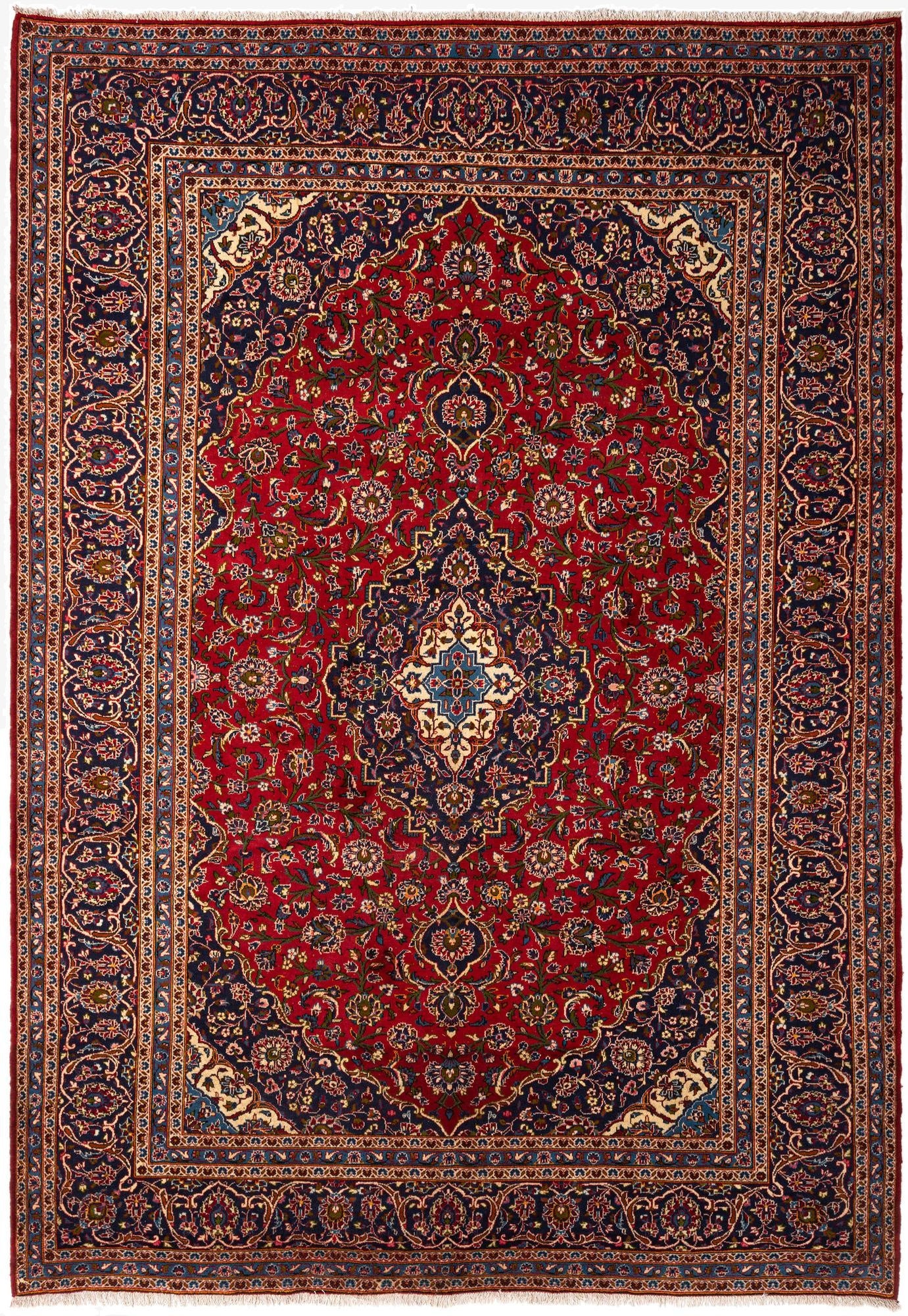  9' 9 x 14' Kashan Wool Rug