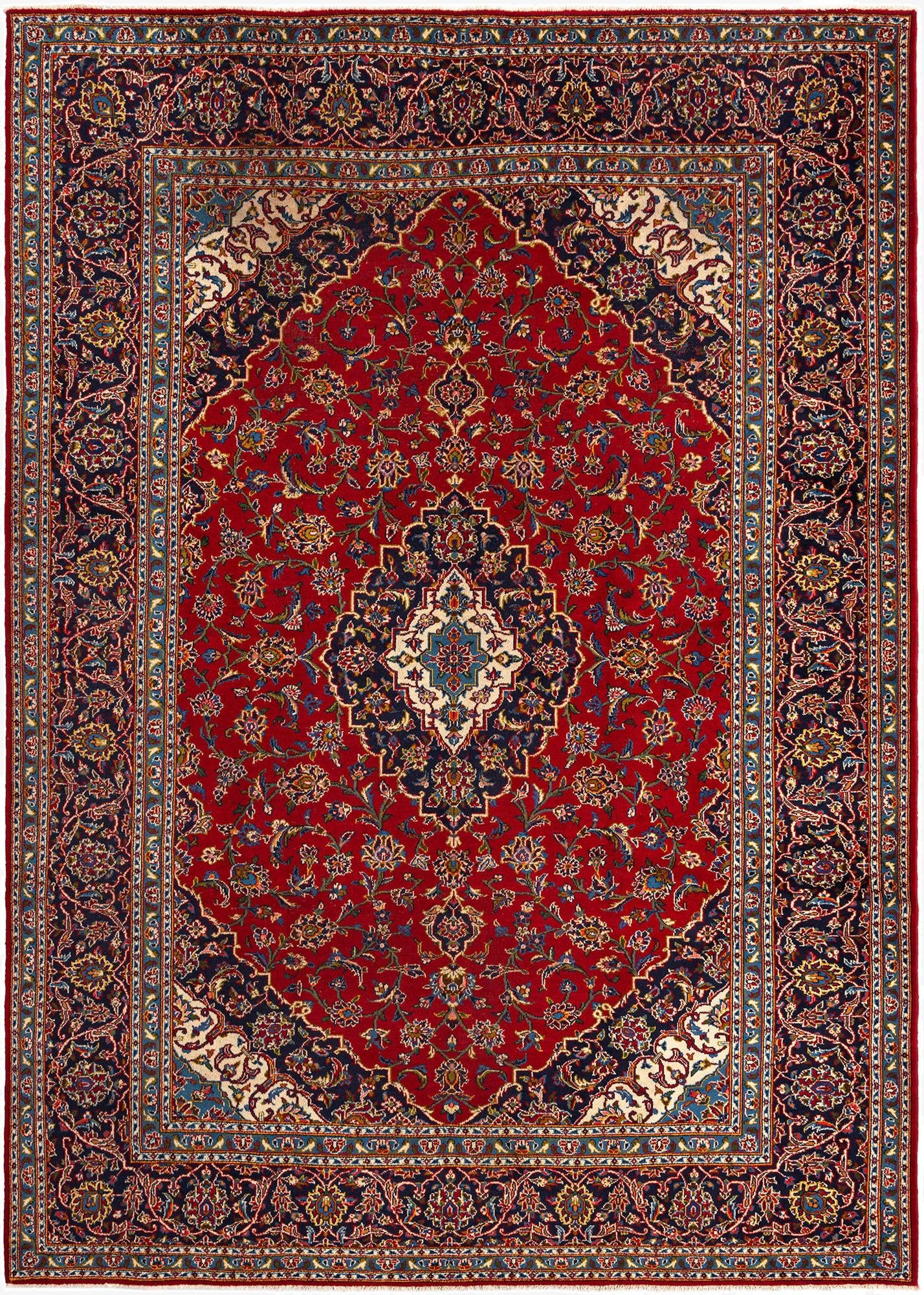  8' 1 x 11' 2 Kashan Wool Rug