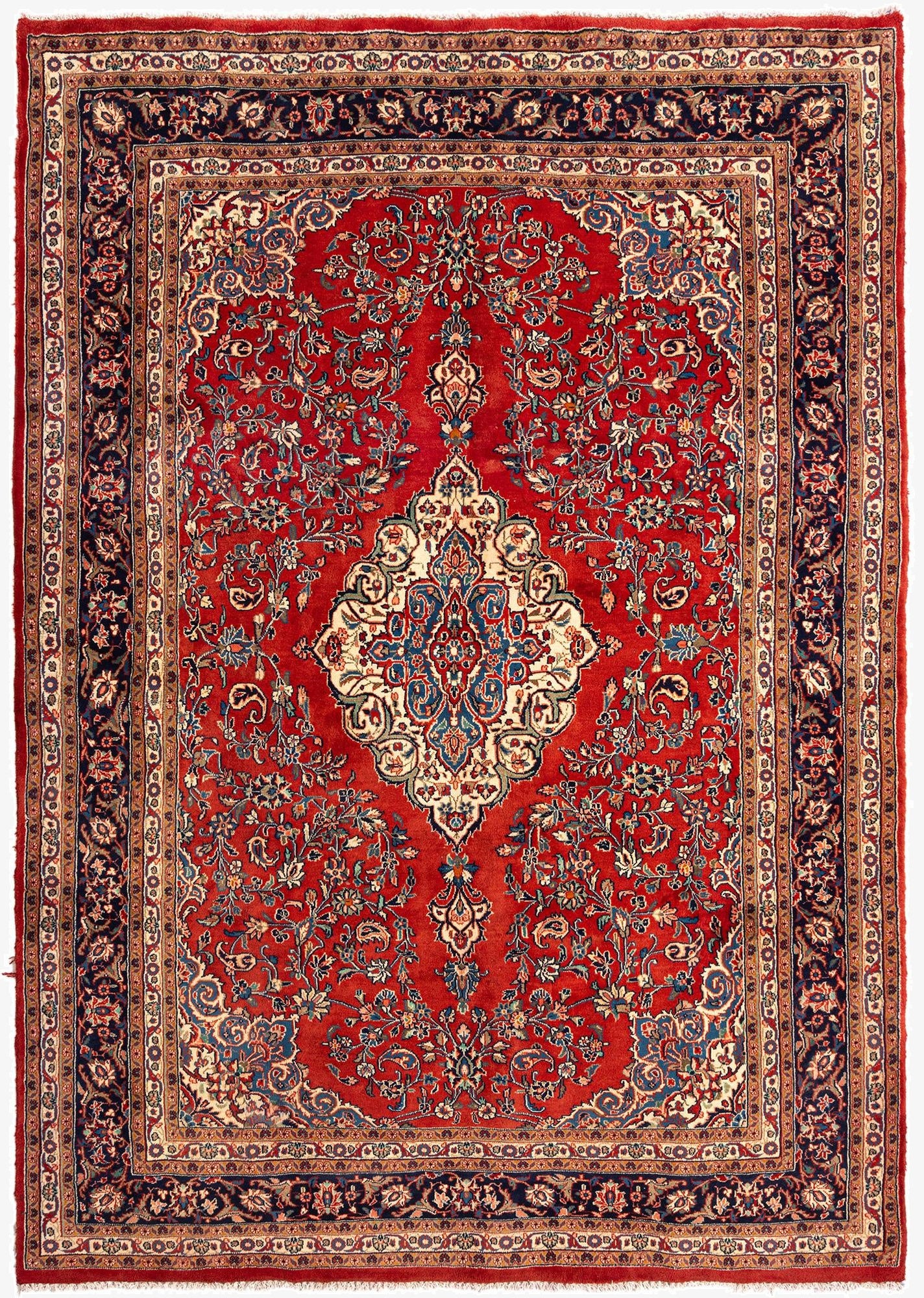  7' x 10' Kashan Wool Rug