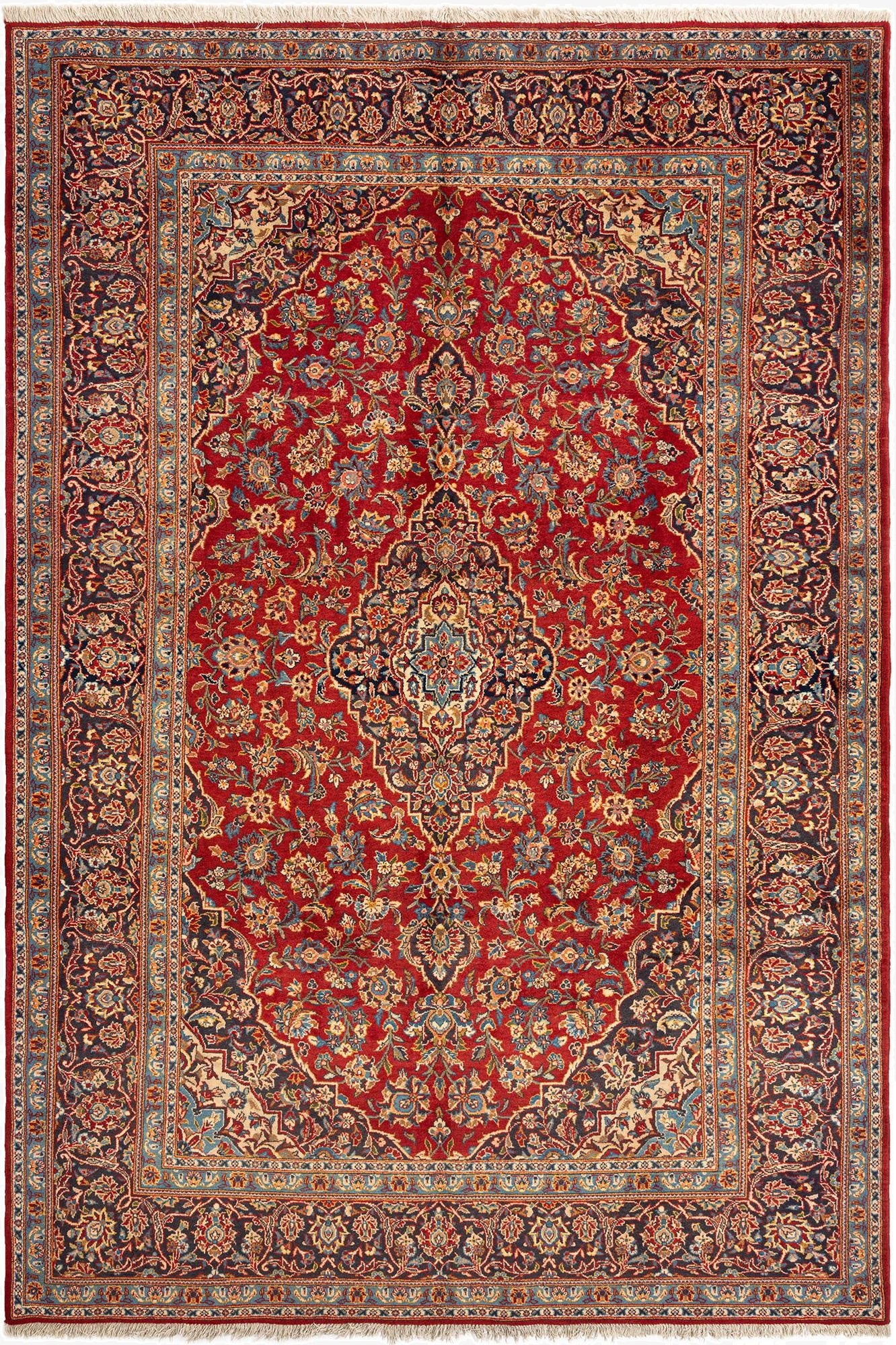  7' 1 x 10' 6 Kashan Wool Rug