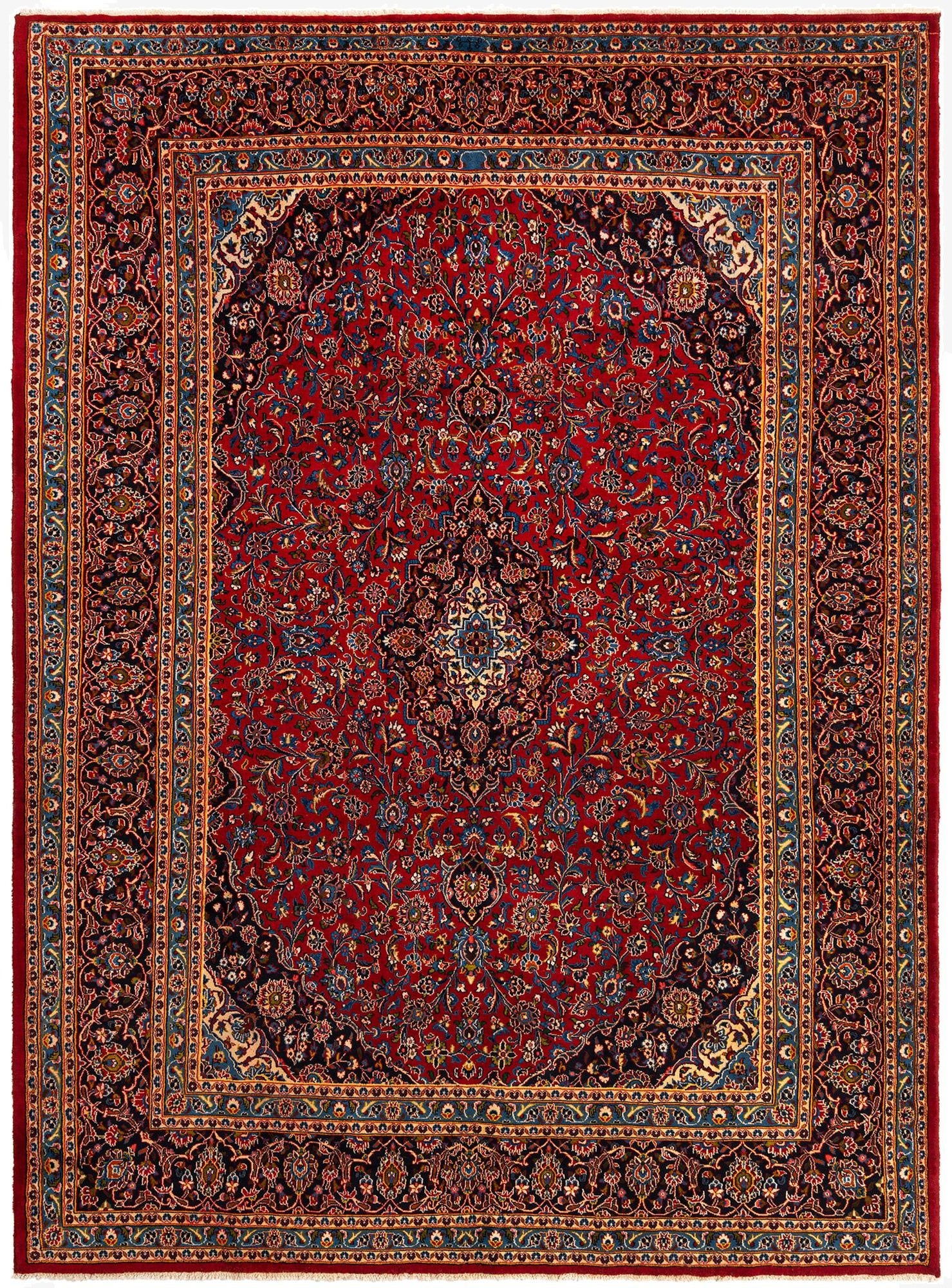  9' 6 x 12' 11 Kashan Wool Rug