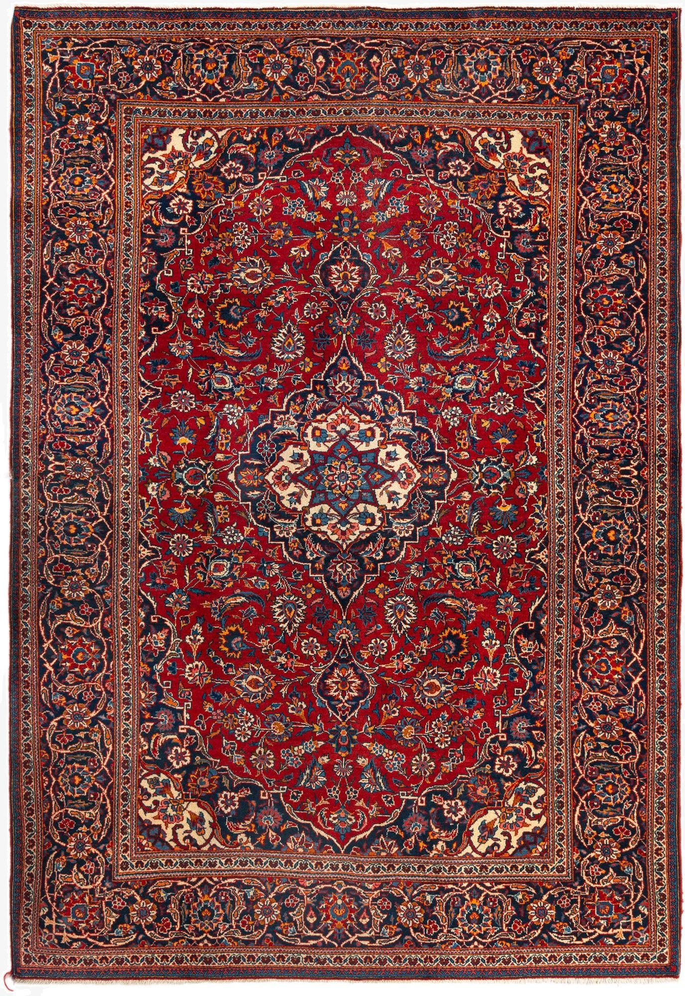  4' 8 x 6' 9 Kashan Wool Rug