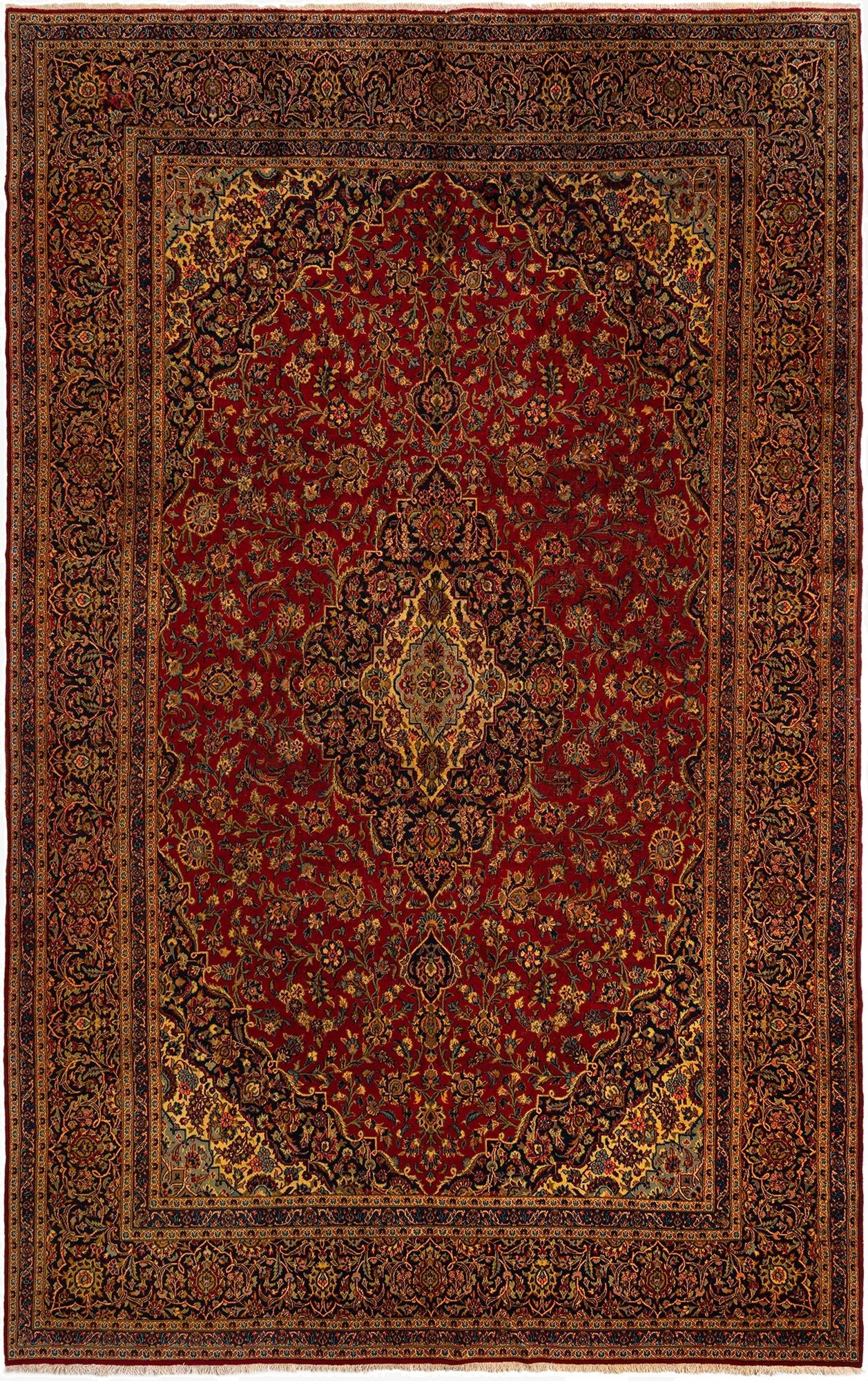  9' 9 x 15' 7 Kashan Wool Rug