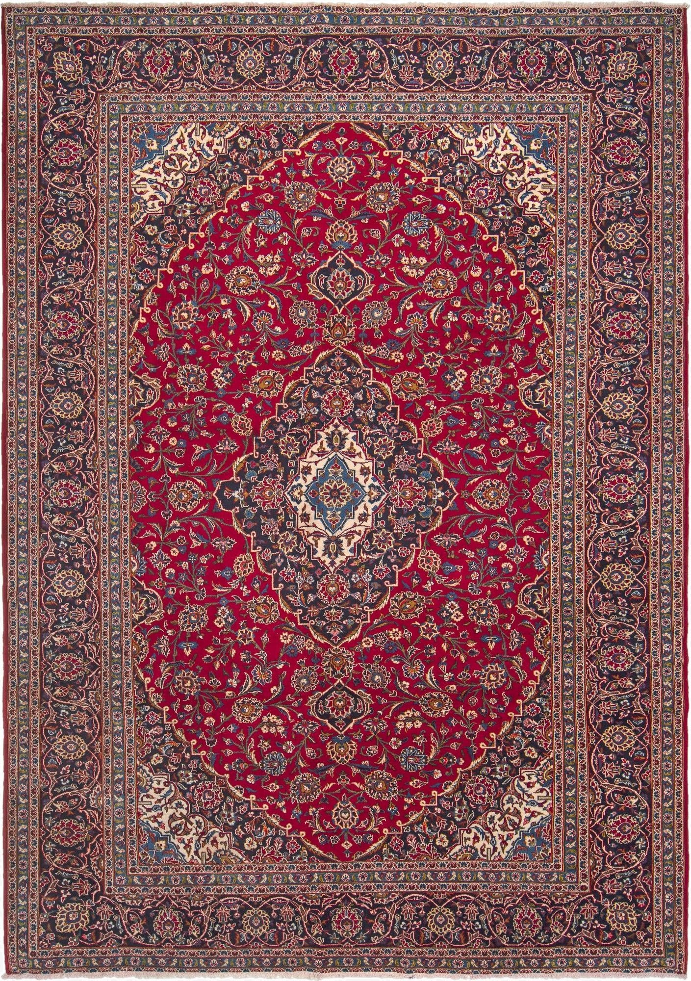  9' 10 x 13' 11 Kashan Wool Rug