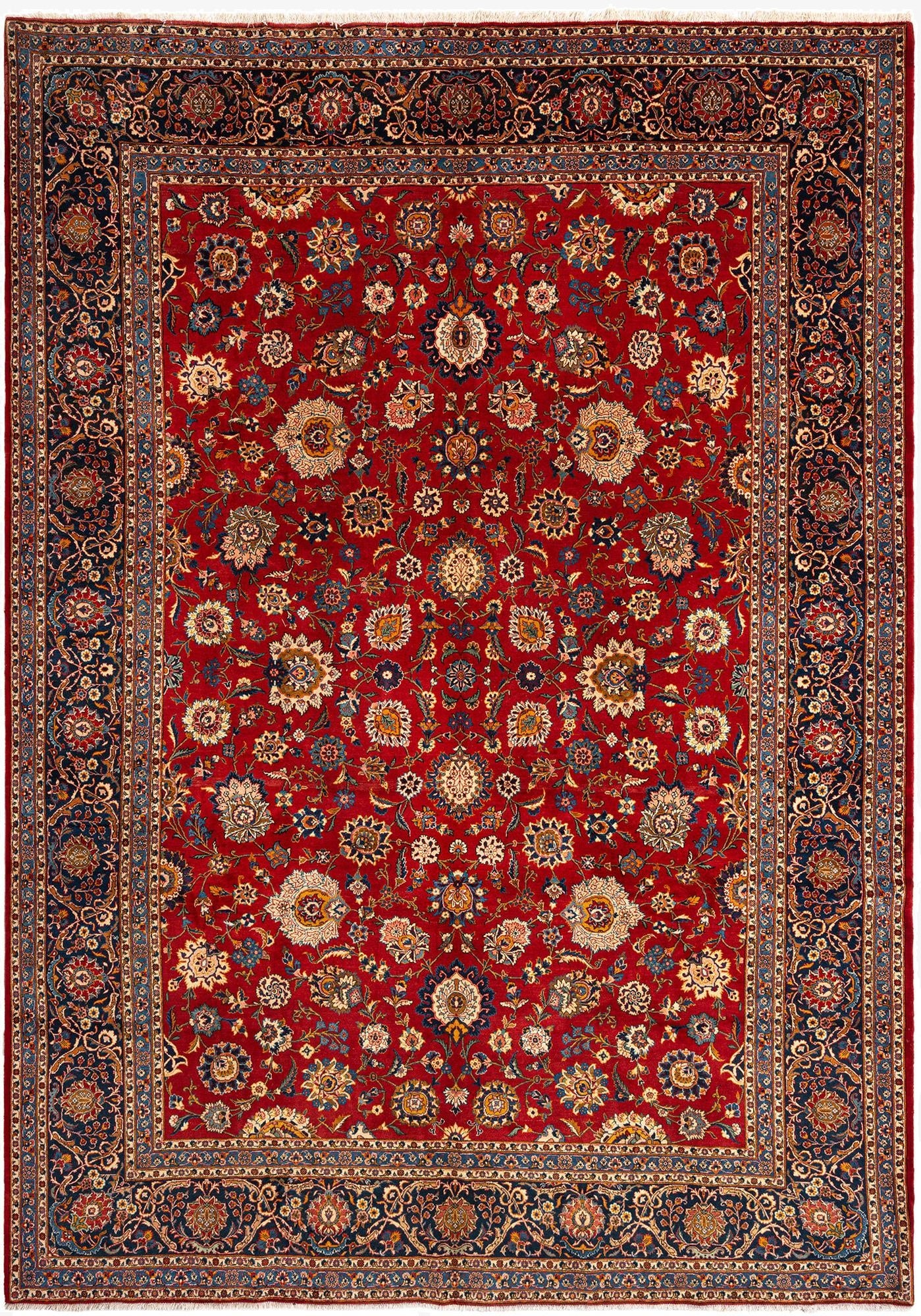  9' 8 x 13' 5 Kashan Wool Rug