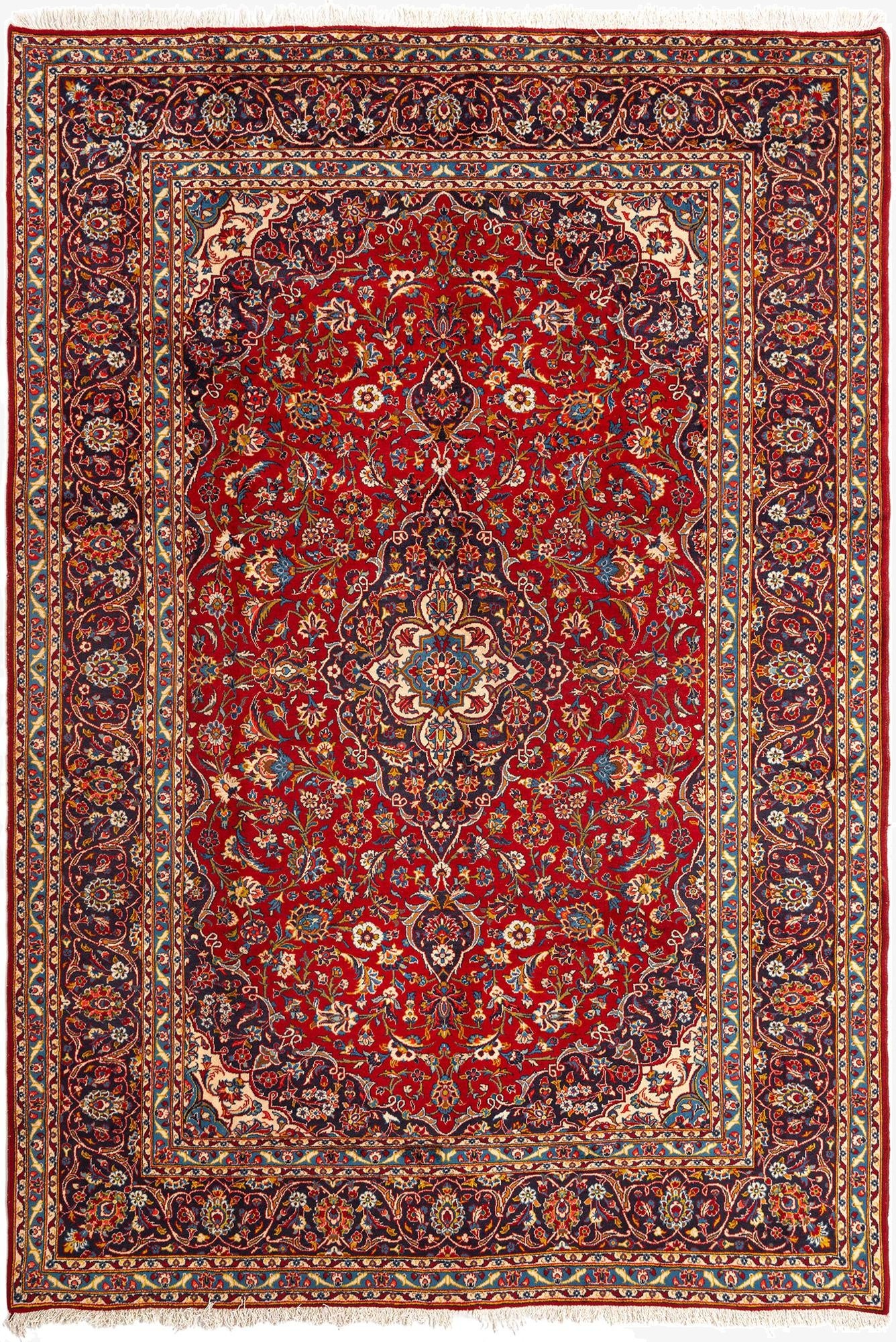  8' x 11' 9 Kashan Wool Rug